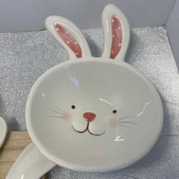 Easter Blossoms and Blooms Bunny Rabbit Nesting Candy Snack Bowls Set of 3 EUC - Picture 2 of 7